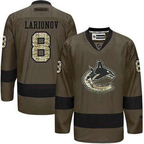 Glued Vancouver Canucks #8 Igor Larionov Green Salute to Service NHL Jersey,We sell and wholesale Glued Vancouver Canucks #8 Igor Larionov Green Salute to Service NHL Jersey on line form chian!